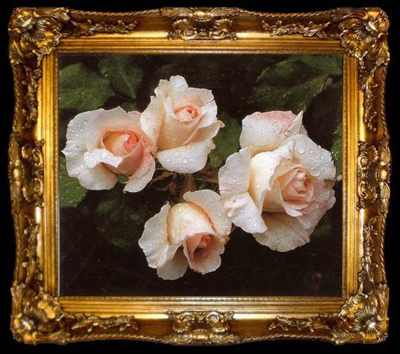framed  unknow artist Still life floral, all kinds of reality flowers oil painting  285, ta009-2